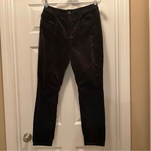 Loft black velvet skinny pants 10/30